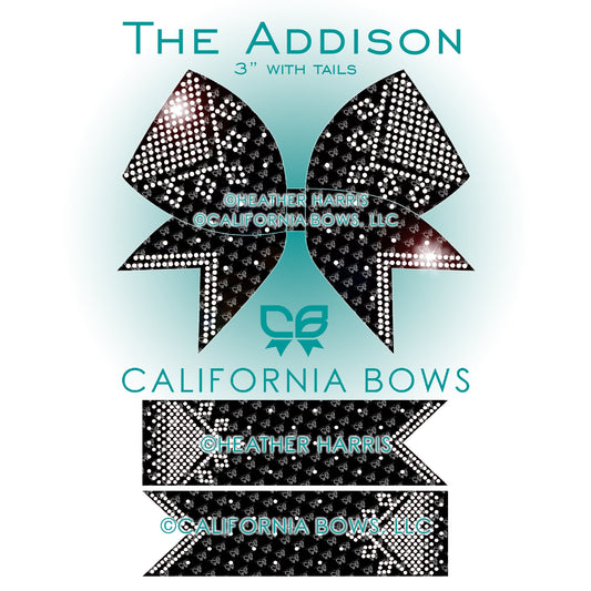 Addison 3" Bow Rhinestone Template Download