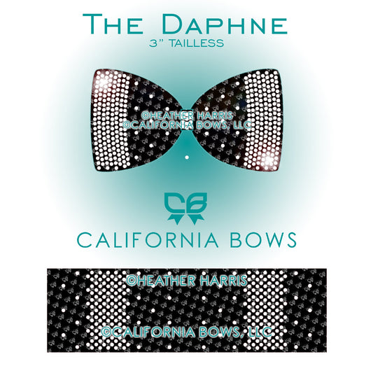 Daphne 3" Tailless Bow Rhinestone Template Download