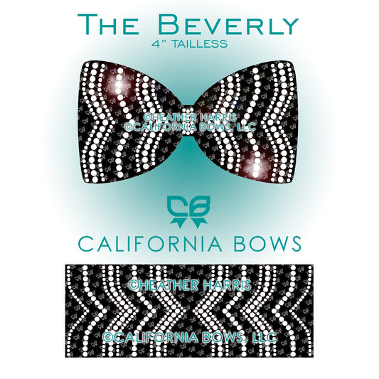 Beverly 4" Tailless Bow Rhinestone Template Download