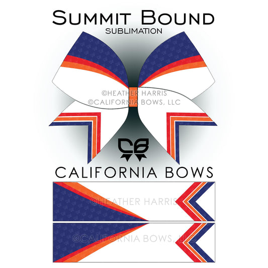 Summit Colors Cheer Bow Design Sublimation Download PNG