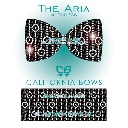 Aria 4" Tailless Bow Rhinestone Template Download