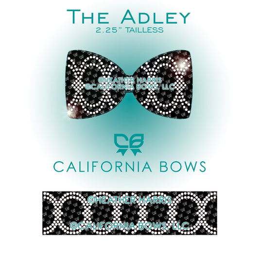 Adley 2.25" Tailless Bow Rhinestone Template Download