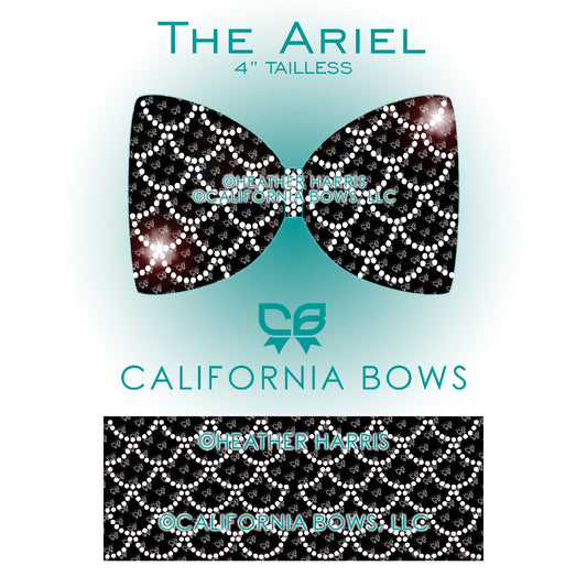 Ariel 4" Tailless Bow Rhinestone Template Download