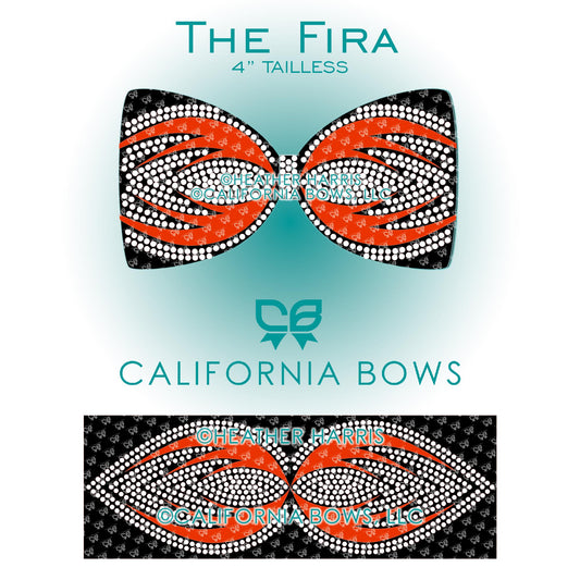 Fira 4" Tailless Bow Rhinestone Vinyl Template Download
