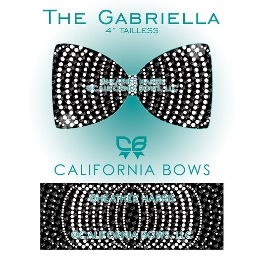 Gabriella 4" Tailless Bow Rhinestone Template Download