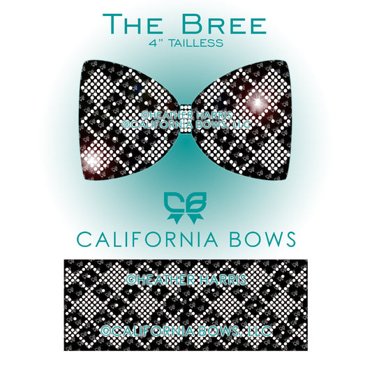 Bree 4" Tailless Bow Rhinestone Template Download