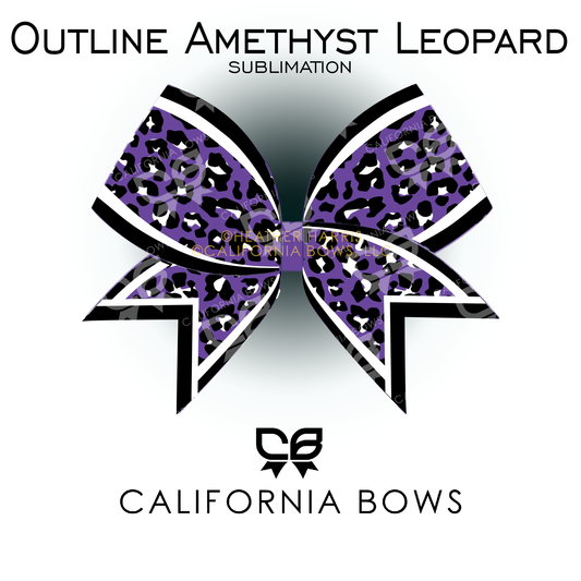 Amethyst Leopard Cheetah Bow Sublimation Download PNG
