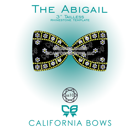 Abigail 3"Tailless Bow Rhinestone Template Download