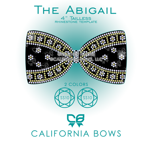 Abigail 4" Tailless Bow Rhinestone Template Download