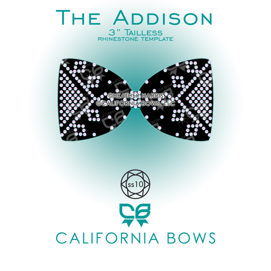 Abigail 3"Tailless Bow Rhinestone Template Download