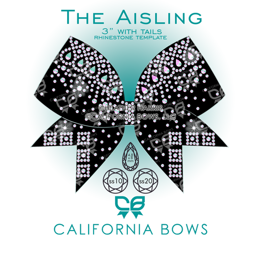 Aisling 3" Bow Rhinestone Template Download