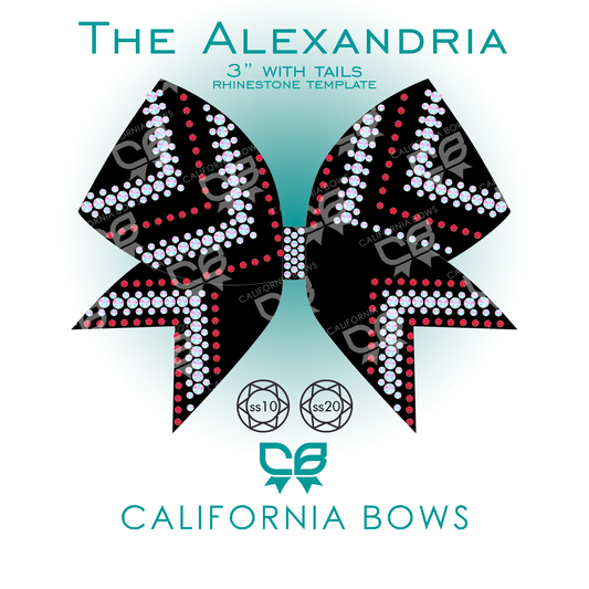 Alexandria 3" Bow Rhinestone Template Download