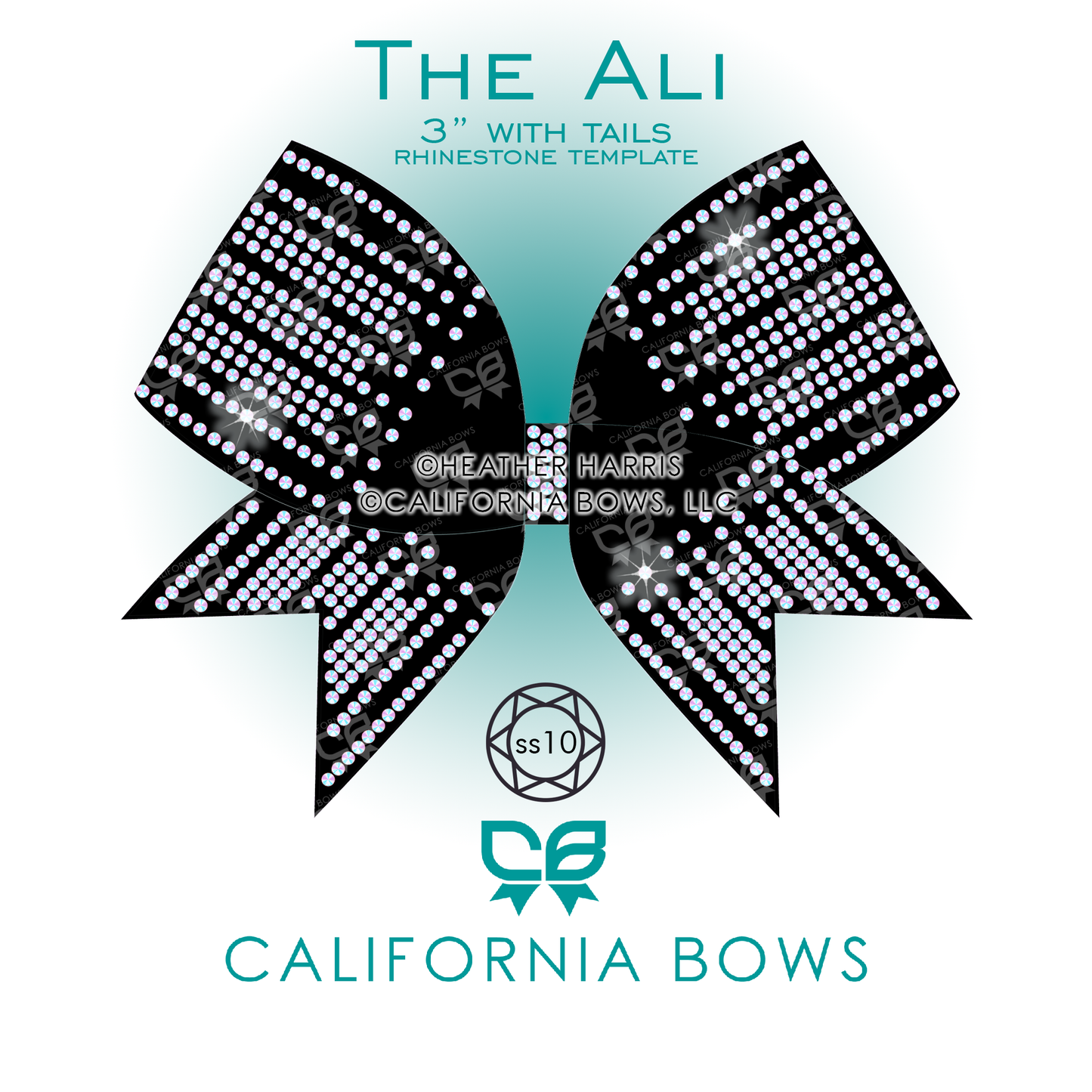 Ali 3" Bow Rhinestone Template Download