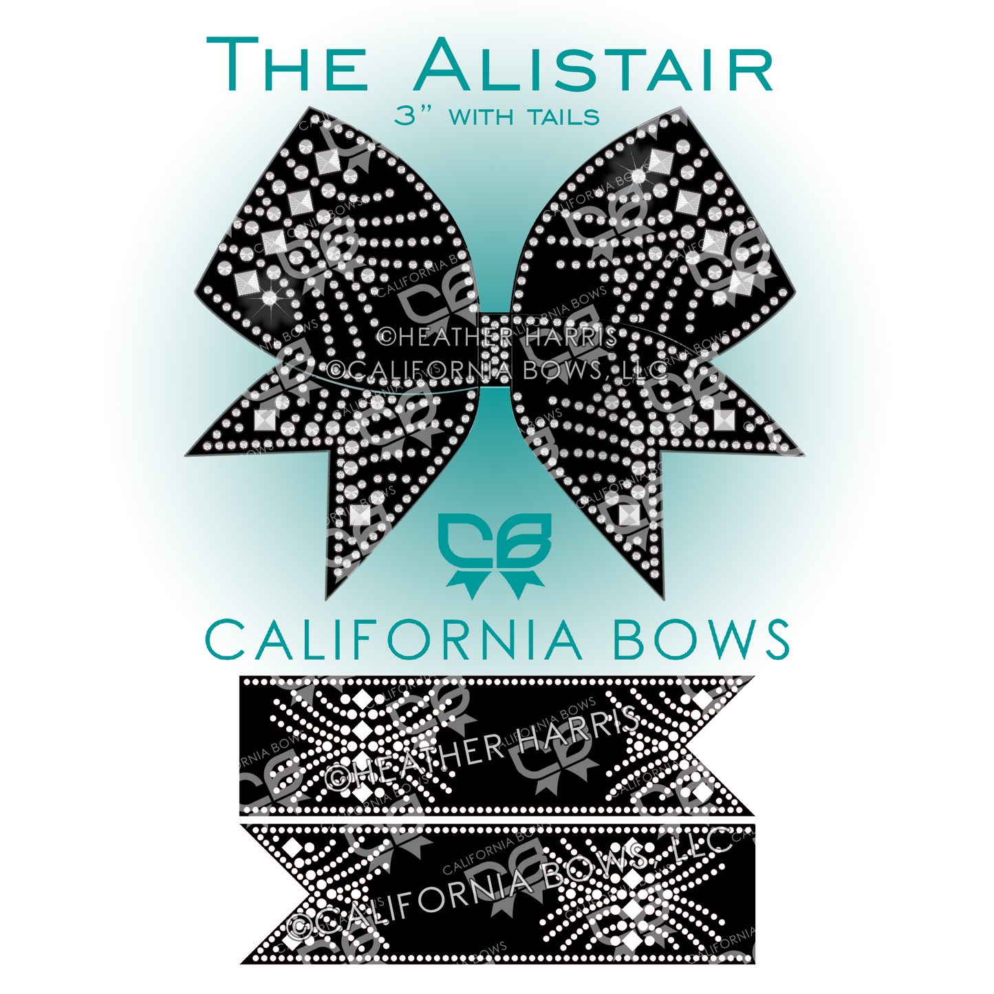 Alistair 3" Bow Rhinestone Template Download
