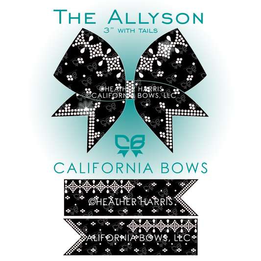 Allyson 3" Bow Rhinestone Template Download