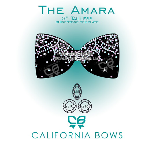 Amara 3" Tailless Bow Rhinestone Template Download