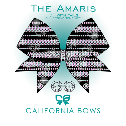 Amaris 3" Bow Rhinestone Template Download