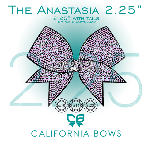 Anastasia 2.25" Bow Rhinestone Template Download
