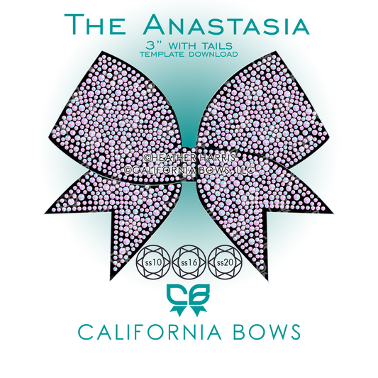 Anastasia 3" Bow Rhinestone Template Download