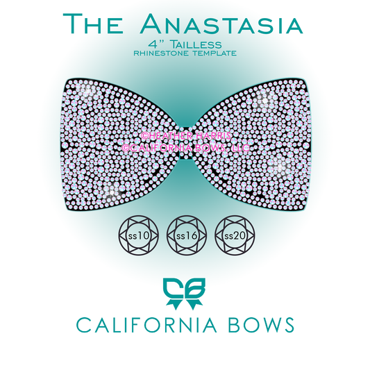 Anastasia 4" Tailless Bow Rhinestone Template Download