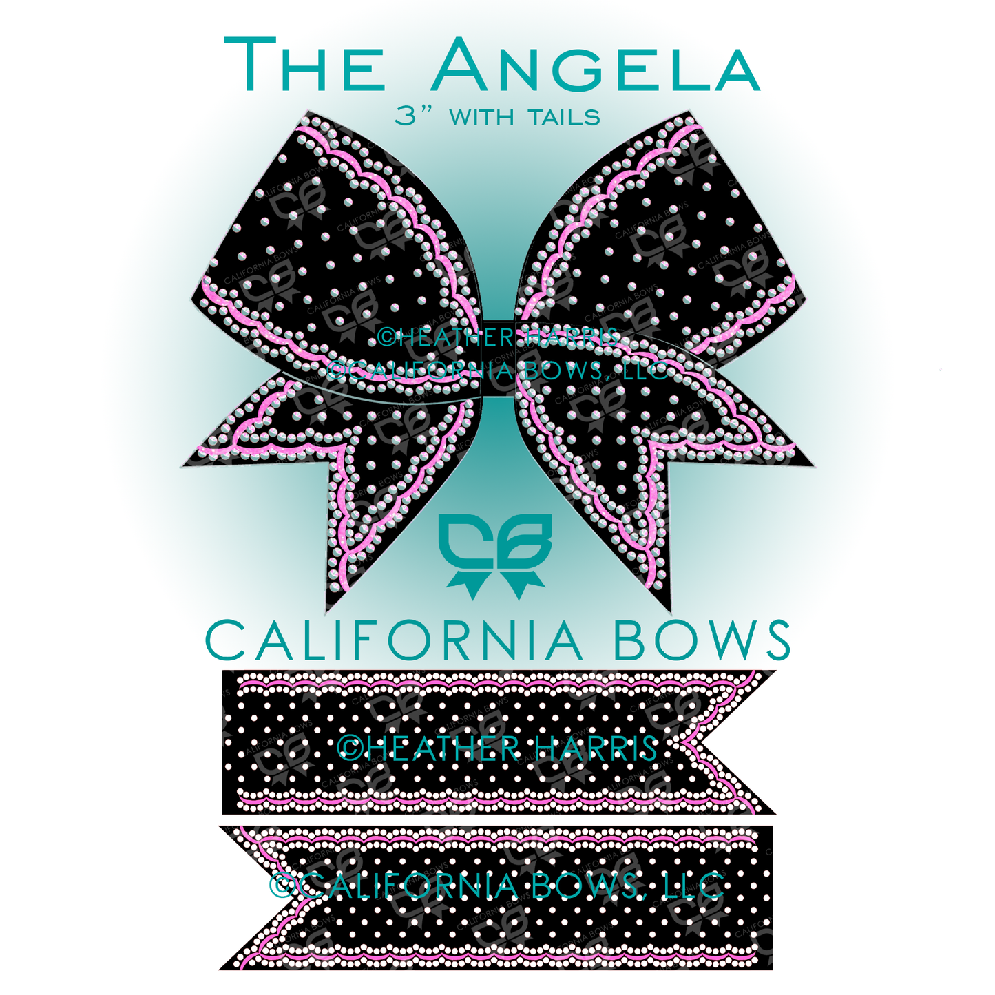 Angela 3" Bow Rhinestone Template Download
