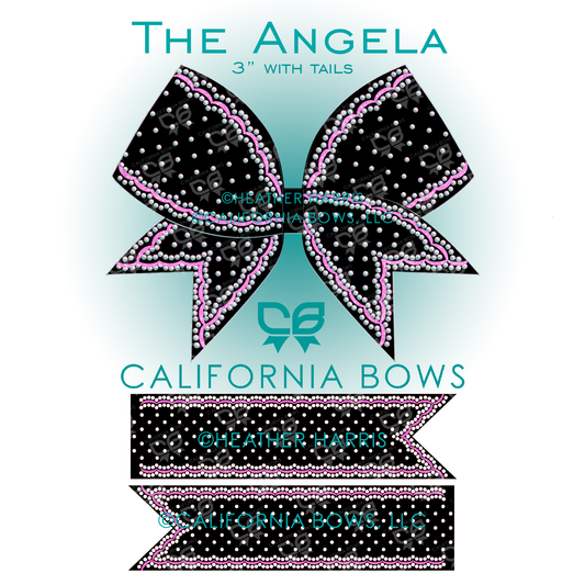 Angela 3" Bow Rhinestone Template Download