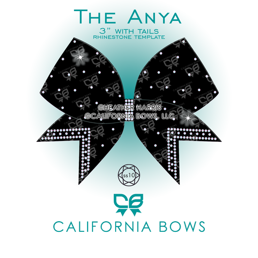Anya 3"  Bow Rhinestone Template Download
