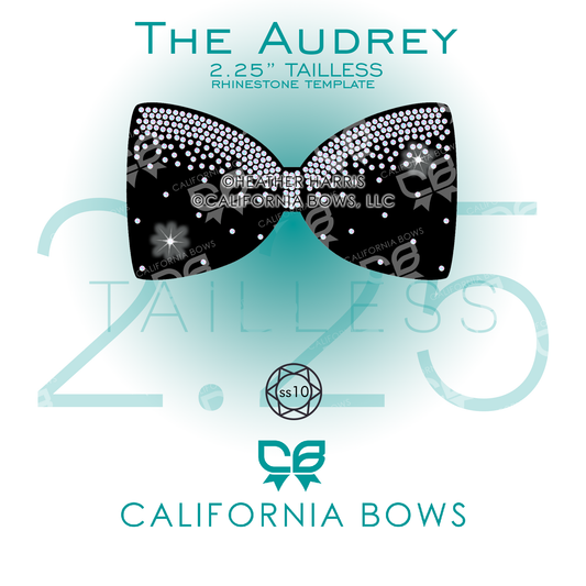 Audrey 2.25" Tailless Bow Rhinestone Template Download
