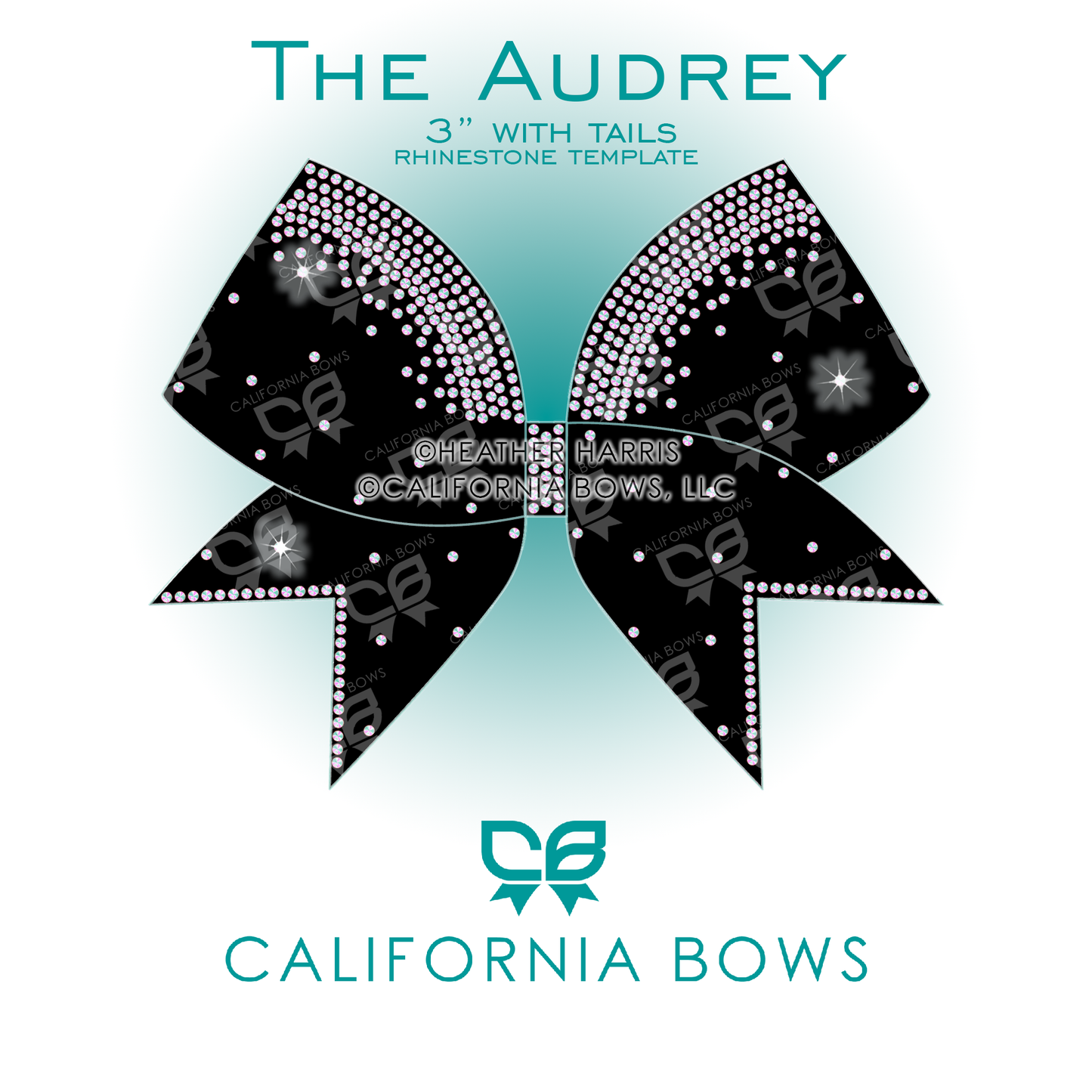 Audrey 3" Bow Rhinestone Template Download