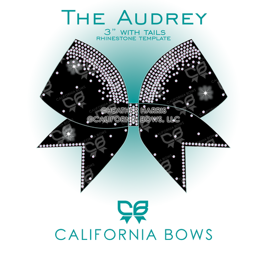 Audrey 3" Bow Rhinestone Template Download
