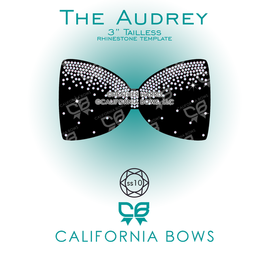 Audrey 3" Tailless Bow Rhinestone Template Download