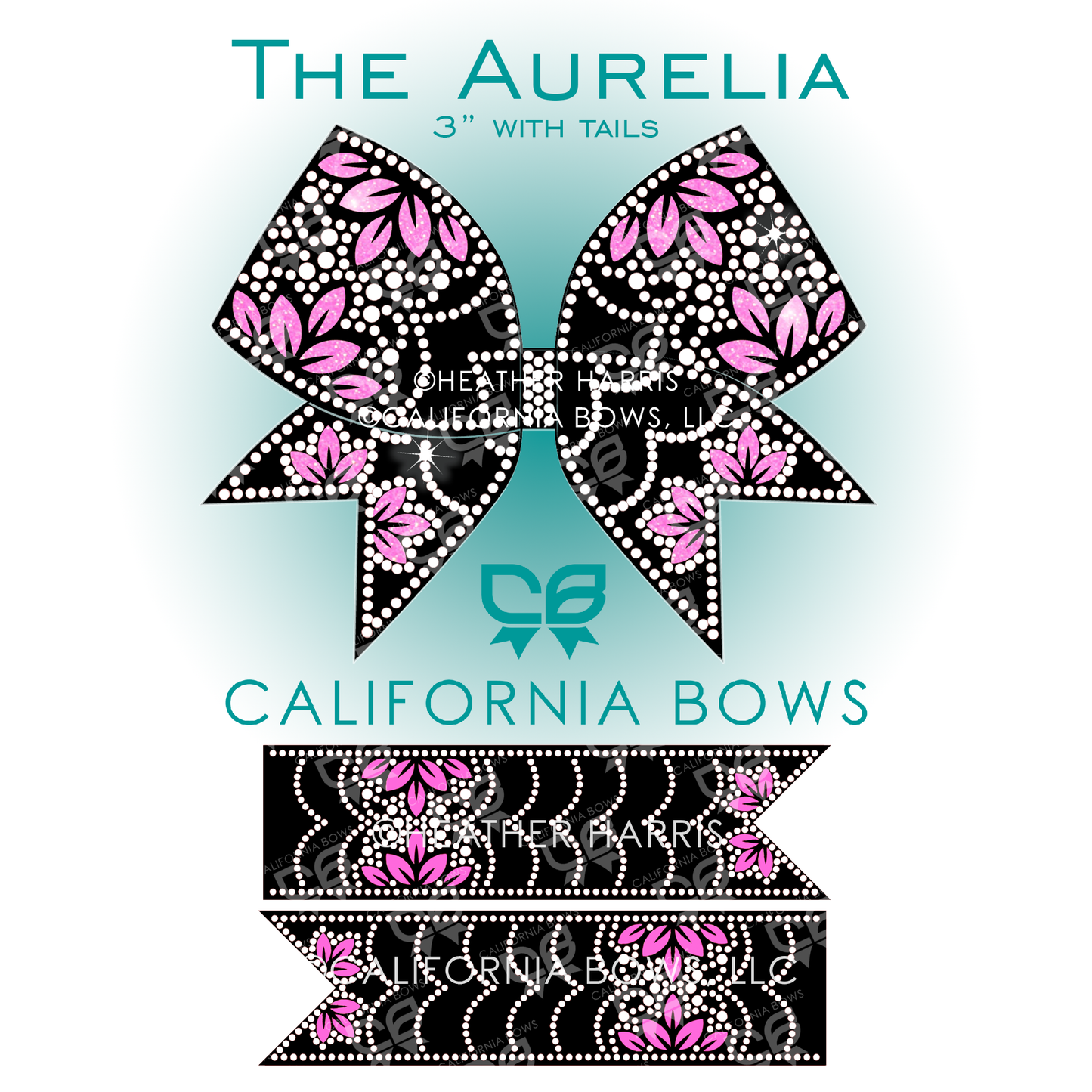 Aurelia 3" Bow Rhinestone Template Download