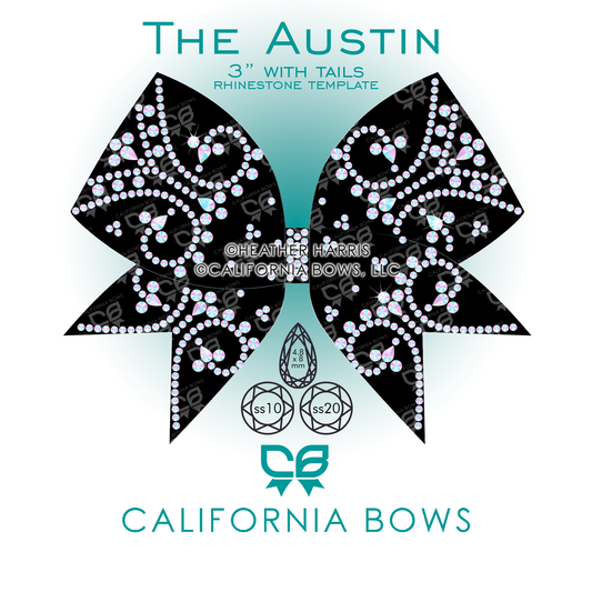 Austin 3" Bow Rhinestone Template Download