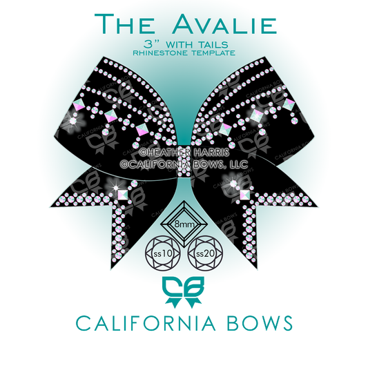 Avalie 3" Bow Rhinestone Template Download