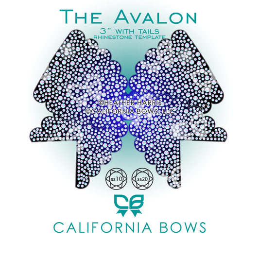 Avalon 3" Bow Rhinestone Template Download
