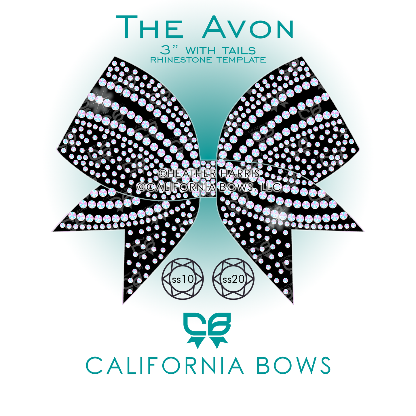 Avon 3" Bow Rhinestone Template Download