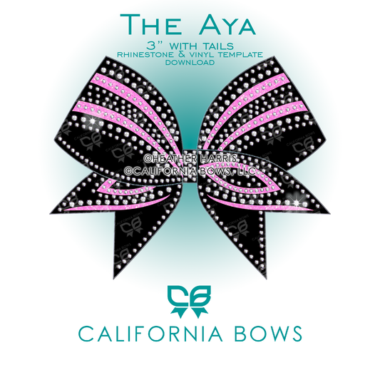 Aya 3" Bow Rhinestone Template Download
