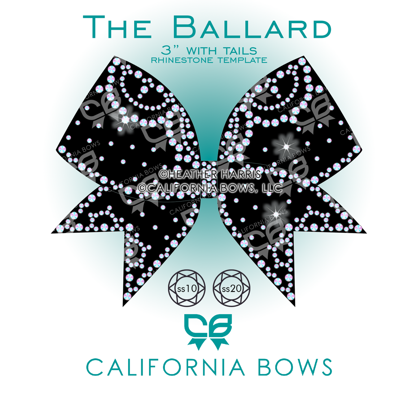 Ballard 3" Bow Rhinestone Template Download