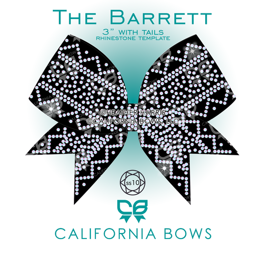 Barrett 3" Bow Rhinestone Template Download