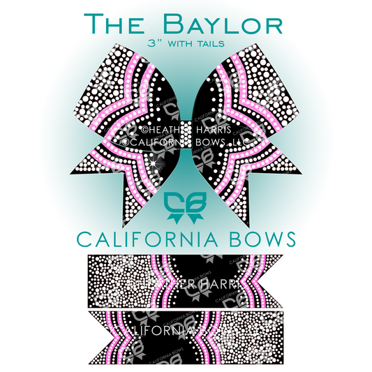 Baylor 3" Bow Rhinestone Template Download