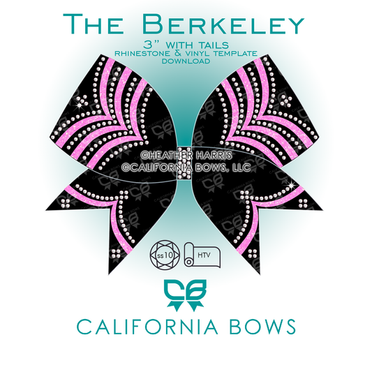 Berkeley 3" Bow Rhinestone & Vinyl Template Download