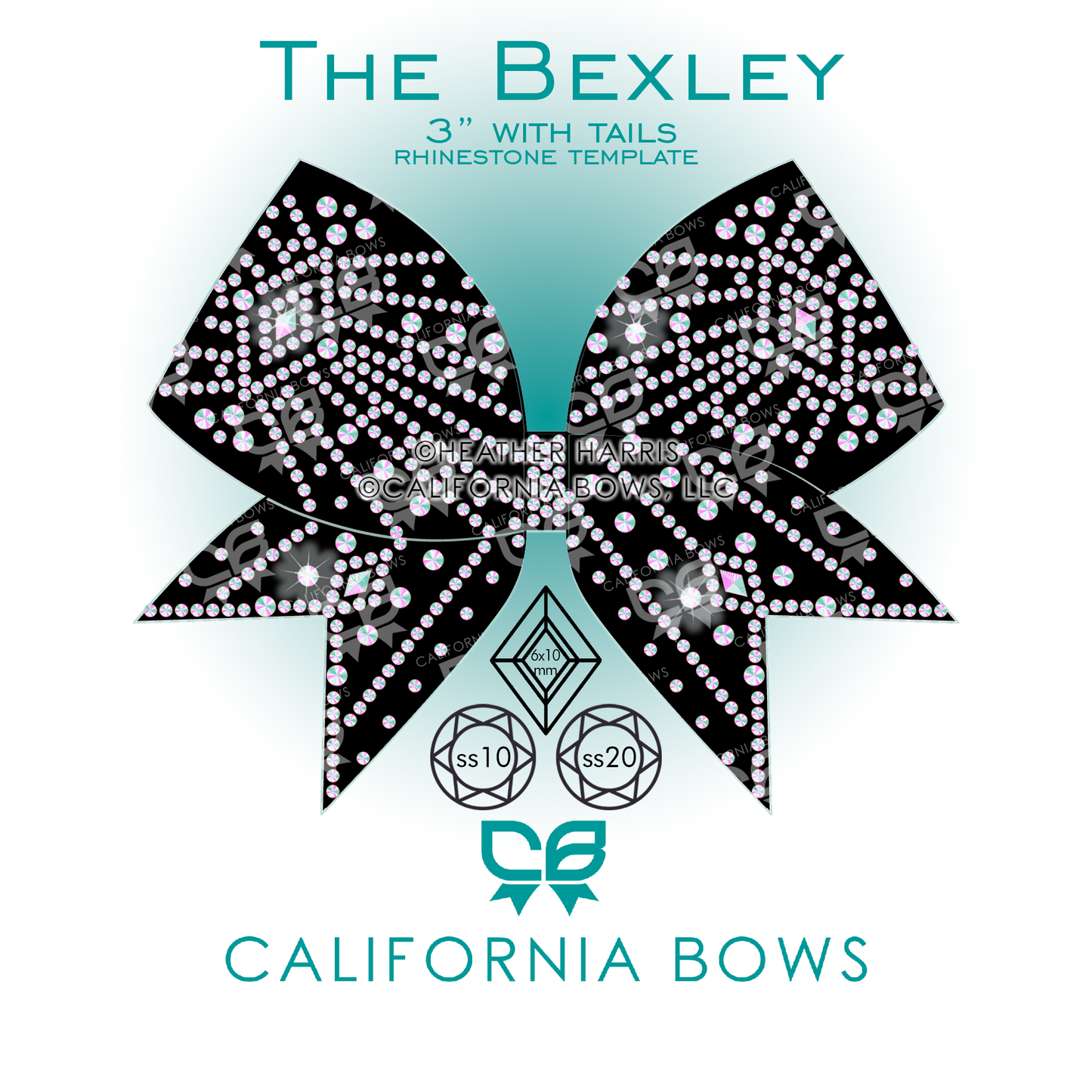 Bexley 3" Bow Rhinestone Template Download