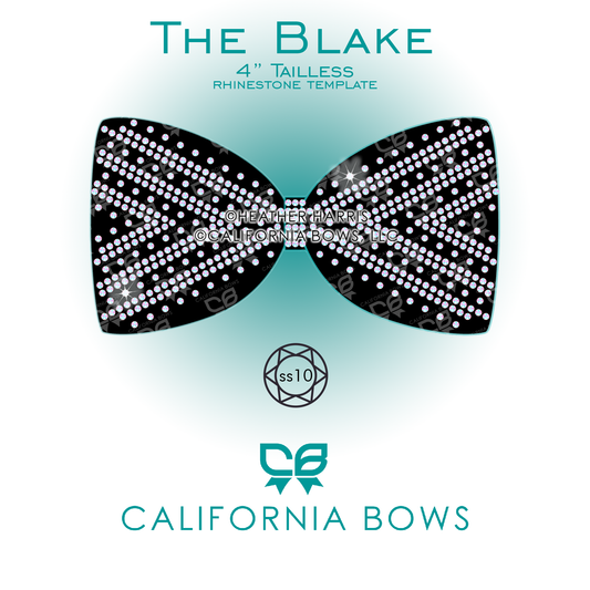 Blake 4" Taillesss Bow Rhinestone Template Download