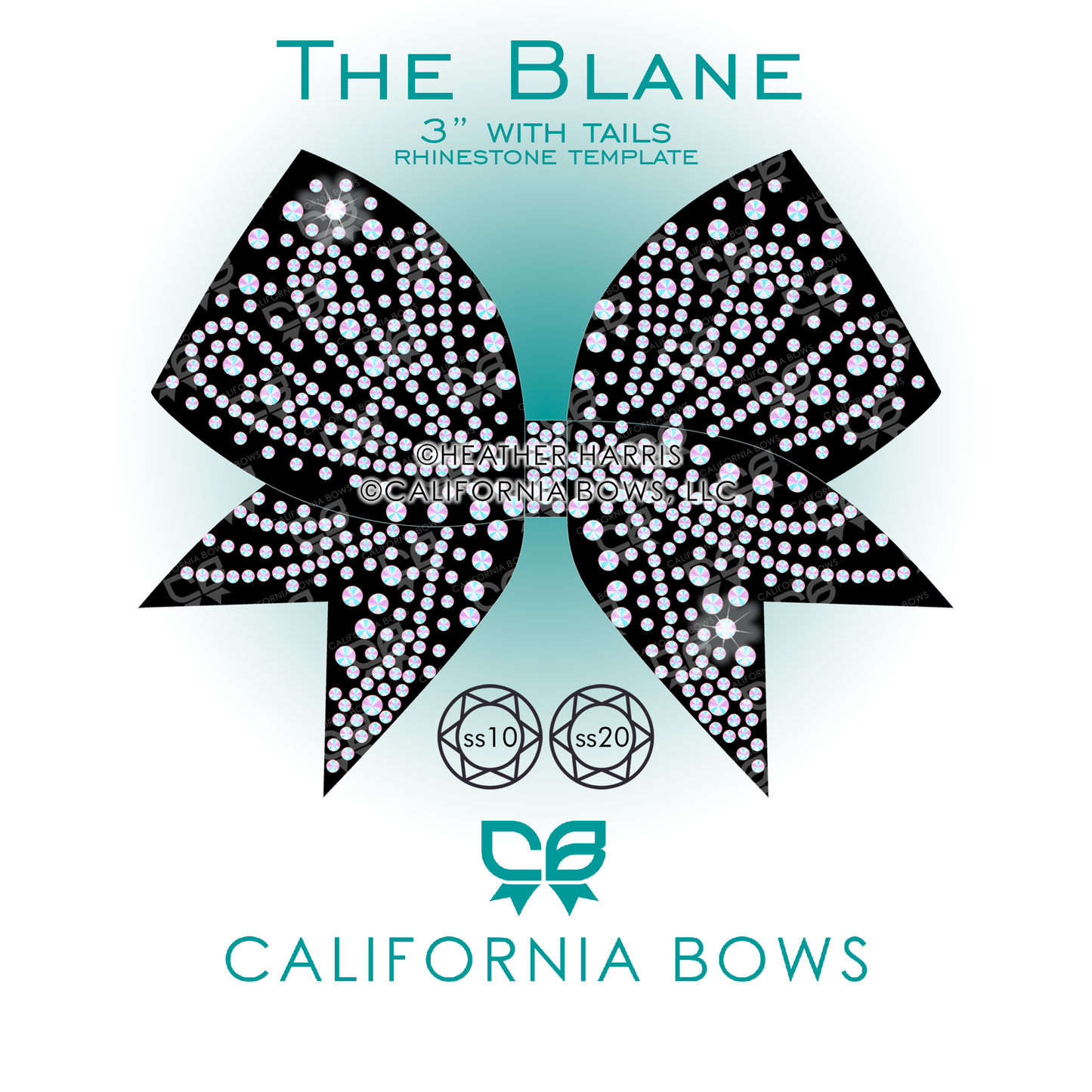 Blane 3" Bow Rhinestone Template Download
