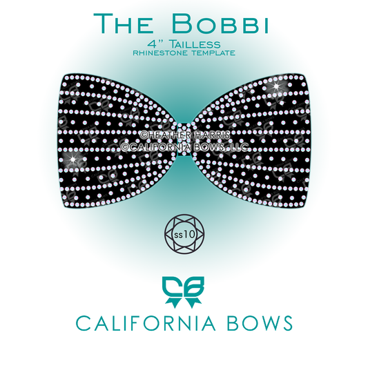 Bobbi 4" Tailless Bow Rhinestone Template Download