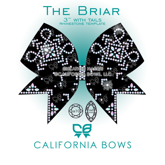 Briar 3" Bow Rhinestone Template Download