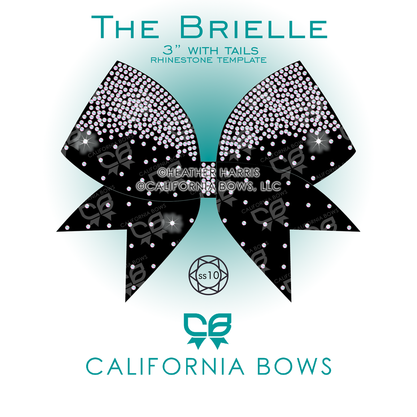 Brielle 3" Bow Rhinestone Template Download