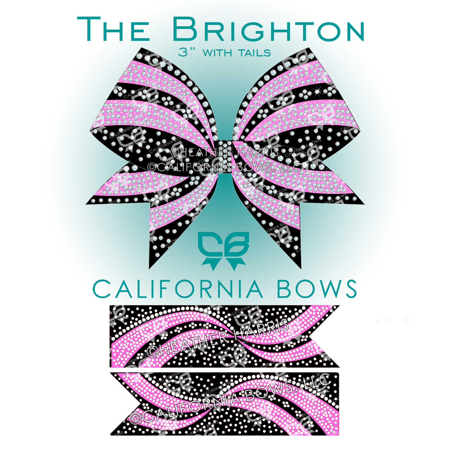 Brighton 3" Bow Rhinestone Vinyl Template Download