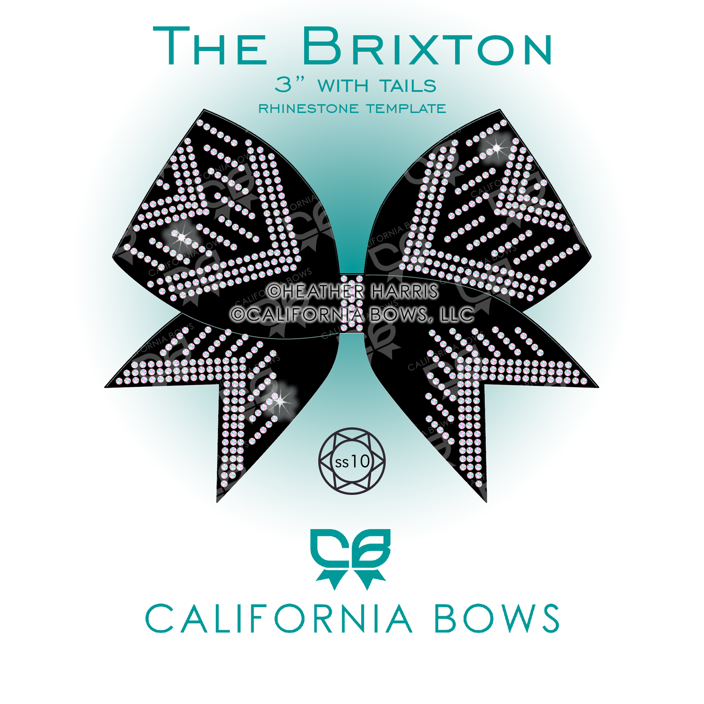Brixton 3" Bow Rhinestone Template Download