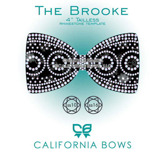 Brooke 4" Tailless Bow Rhinestone Template Download
